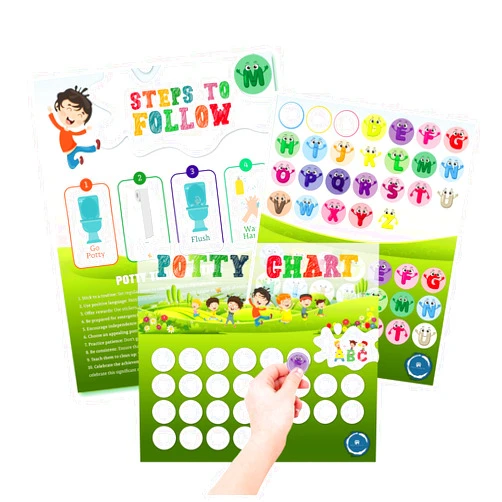 Generic ABC Potty Training Chart, Kid, Poo, Potty Training Sticker Chart with Unique ABCDesign, Potty Chart for Toddlers, Potty Chart, Potty Reward Charts for Toddlers, Pack, Chat, Training Potty,