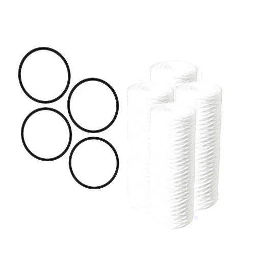 CFS – 4 Pack Sediment Water Filter Cartridges with 4 O-Rings Compatible with Pelican Water PC40 Models – Removes Bad Taste & Odor – Whole House Replacement Filter Cartridge – 5 Micron – 10
