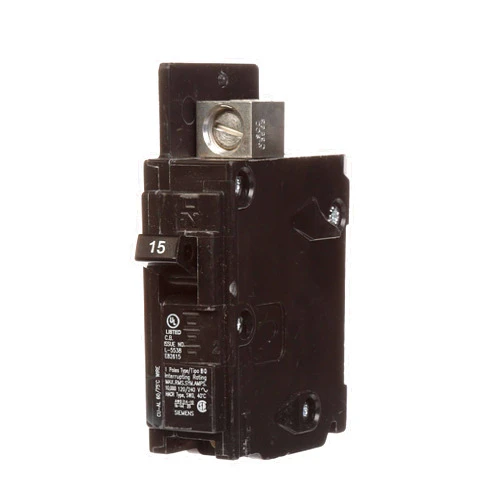 Siemens BQ1B015L 15-Amp Single Pole 120-Volt10KAIC Lug In/Lug Out Breaker