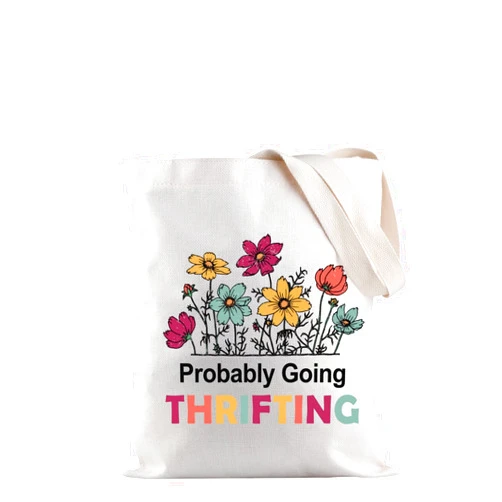 JXGZSO Thrifting Shoulder Bag Probably Going Thrifting Tote Bag Thrifter Gift Thrift Store Shopping Lover Gift
