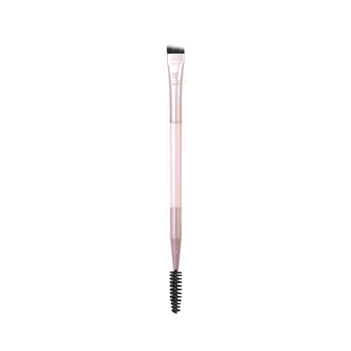 Real Techniques Dual-Ended Brow Brush, For Shaping & Filling Eyebrows, Travel-Friendly Spoolie & Liner Brush, Blend Natural, Full, or Laminated Brows, Luxury Applicator, Vegan, 1 Count