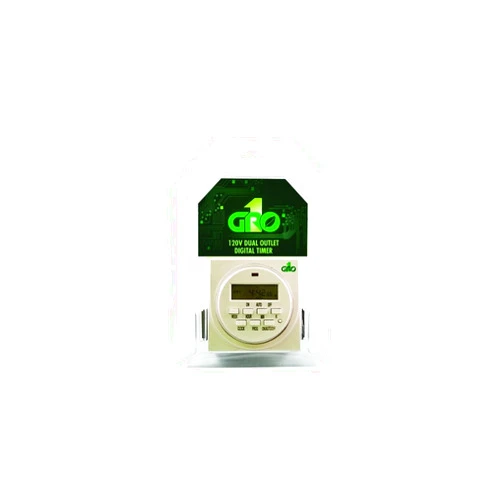 GRO1 120V Dual Outlet Digital Timer