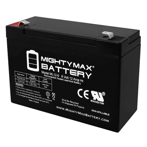 Mighty Max Battery 6V 12AH F2 Battery Replacement for Ultratech UT-6100