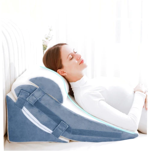 SlumbayTale Bed Wedge Pillow for Sleeping, 12&18&25 Inch Adjustable Height Memory Foam Wedge Pillow for After Surgery, 12-in-1 Wedge Pillow for Acid Reflux, Snoring, Gerd, Back Pain