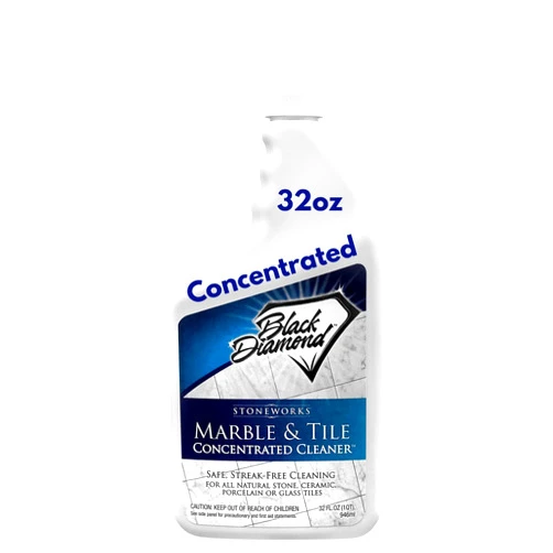 Black Diamond Stoneworks MARBLE & TILE FLOOR CLEANER. Great for Ceramic, Porcelain, Granite, Natural Stone, Vinyl and Brick. No-rinse Concentrate. (1-Quart)