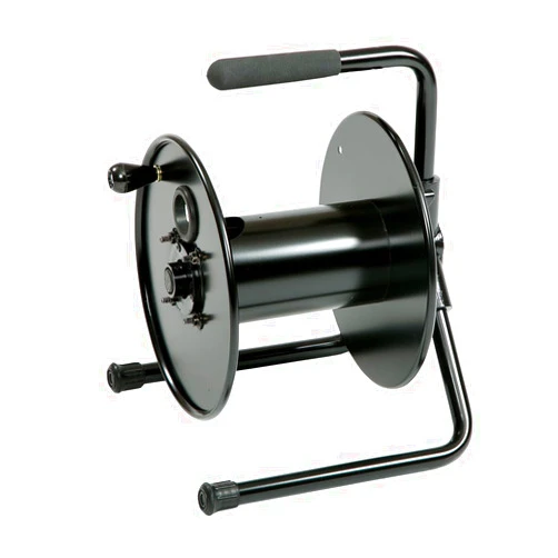 Hannay Reels AVC16-10-11 Series AVC Manual Hand Crank Portable Cable Storage Reel for Audio Video, Steel and Aluminum Construction, Black Paint, Made in USA