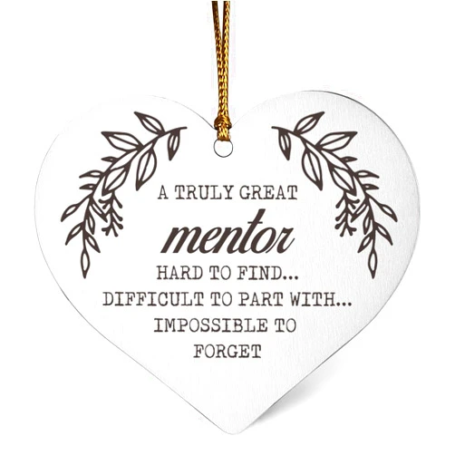 Ffriidomm Mentor Gifts for Women Men, Leaving Going Away Retirement Appreciation Gifts for Mentors Boss Teachers Supervisors Counselor Coach, Gifts for Mentors, Christmas Heart Ornament Keepsake Yok2