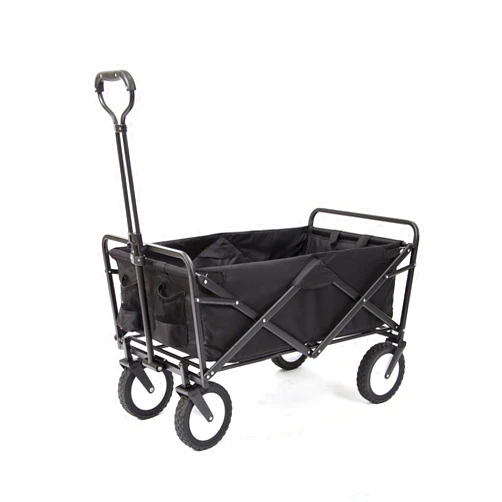MacSports Collapsible Folding Outdoor Utility Wagon, Black