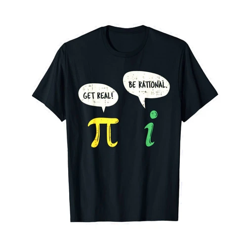 BoredKoalas Funny Pi Day Shirts Math Teacher Gifts Funny Get Real Be Rational Shirt Pi Math Teacher Geek Gift T-Shirt