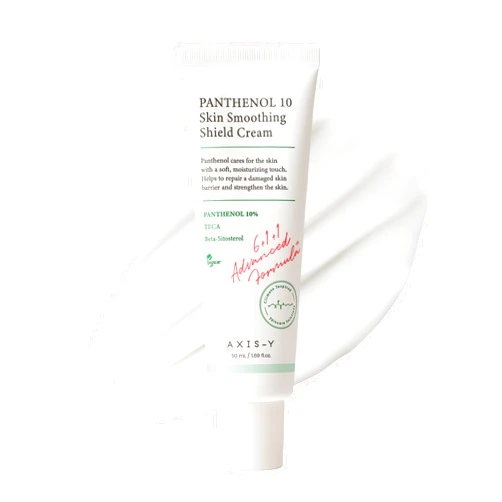AXIS-Y Panthenol 10 Skin Smoothing Shield Cream - Daily Facial Moisturizer Barrier Cream for Long Lasting Hydration & Soothing - Vegan Korean Skin Care Face Lotion for All Skin Types - 1.69 fl. oz.