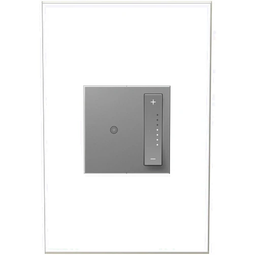 Adorne Legrand adorne sofTap Tru-Universal Dimmer Switch, 700W (Incandescent, Halogen, MLV, Fluorescent, ELV, CFL, LED), Magnesium Finish, ADTP703TUM4