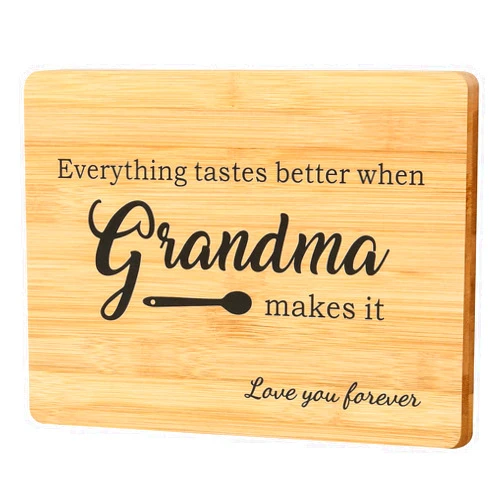 Brikabia Grandma Gifts, Grandma Birthday Gifts - Bamboo Cutting Board - Best Grandma Gifts from Grandchildren - Gifts for Grandma Nana Grandmother Gramdma Gift Ideas for Mothers Day Birthday Christmas