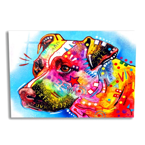 Epic Art 'Pit Bull 1059' by Dean Russo, Acrylic Glass Wall Art, 16