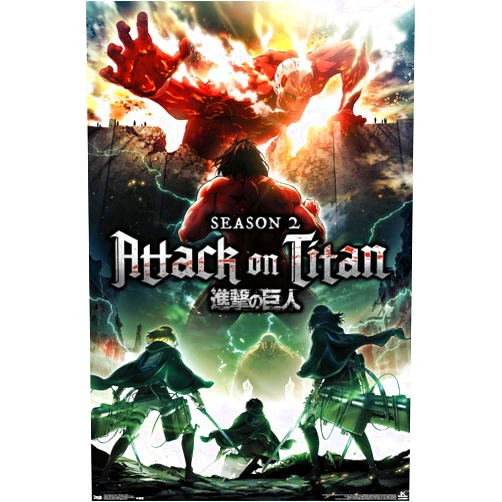 Trends International Attack on Titan - Season 2 Teaser One Sheet Wall Poster, 22.375
