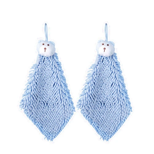 VCGUDOE 2Pack Fluffy Hand Towels Fuzzy Hand Towel Hand Towels with Hanging Loops Microfiber Hand Towels for Bathroom Kitchen Chenille Quick Dry Soft 25