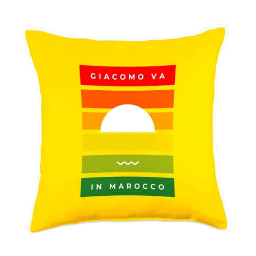 Domenico Bini Fan Club Domenico Bini Giacomo VA in MAROCCO Fans Throw Pillow, 18x18, Multicolor