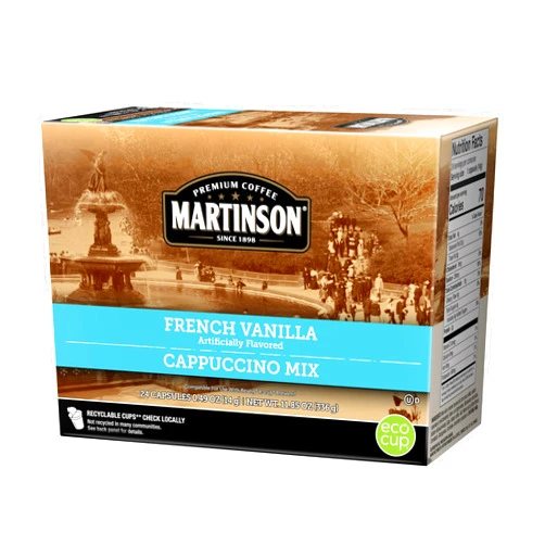 Martinson French Vanilla Cappuccino, Keurig K-Cup Brewer Compatible Pods, 24 Count (Pack of 1)