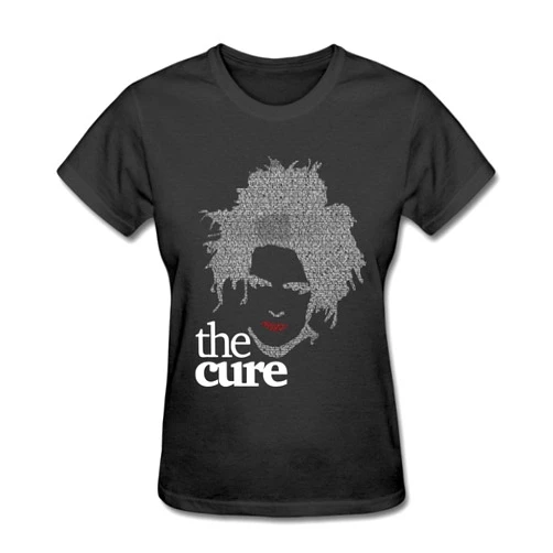 AICH Women's The Cure 2016 World Tour Concert Robert Smith Black T Shirt