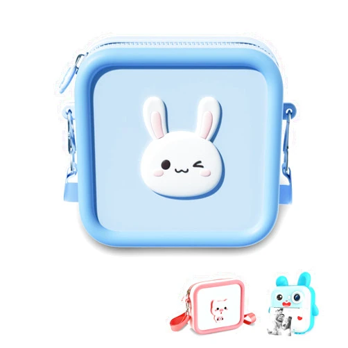 Nameer Kids Camera Case for Instant Kids Camera, Digital Child Camera & Video Camera, Soft, Shockproof, Waterproof Portable Protective Carrying Bag for Children, Accessories for Kids Camera, Blue(Case Only)