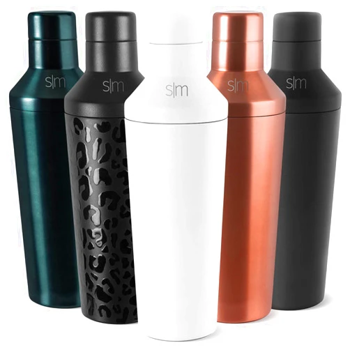 Simple Modern Cocktail Shaker Set with Jigger Lid | Stainless Steel Boston Shaker Insulated Martini Mixer for Mocktails | Gifts for Men Women Him Her | Classic Collection | 20oz | Winter White
