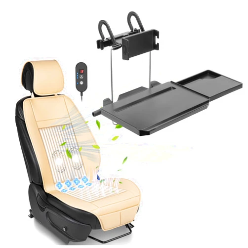 Paffenery 1Pcs Cooling Car Seat Cover, Fashion Beige and Large Car Steering Wheel Tray