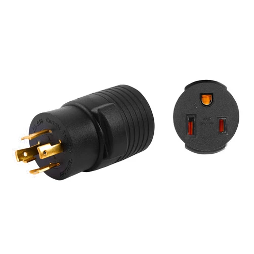 ONETAK NEMA L14-30P to 6-50R Compact 240V 30 Amp Twist Lock 4 Prong Male Plug to 3 Prong Female Receptacle Generator Welder Dryer EV Charger Power Cord Adapter Connector