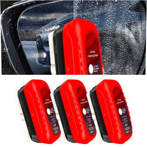 YHCFASHIPIN Automotive Oil Film Cleaning Brush, 2024 New Glass Cleaning Board, Hydrophobic Windshield Coating for Windshield, Improves Clarity and Visibility (3PCS)