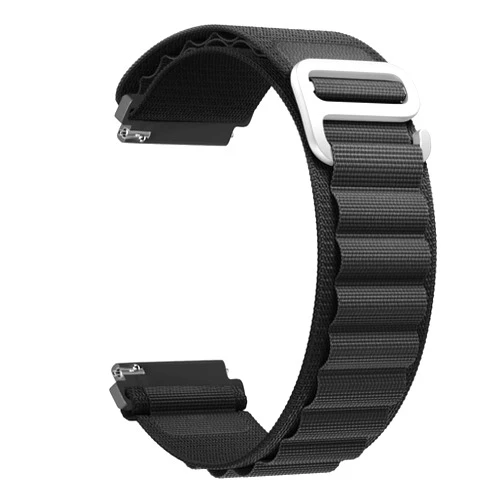 Morsey 22mm Soft Nylon Watch Bands Compatible for Samsung Galaxy Watch 46mm/Gear S3 Frontier/Classic, Sport Strap Wristband Replacement Bracelet for Women Men (Z2-Black)