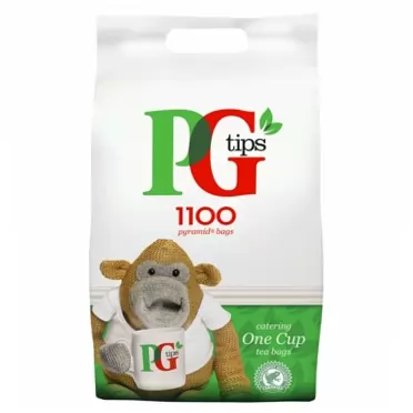 PG Tips One Cup Pyramid Tea Bags (Pack of 1, Total 1100 Tea Bags)