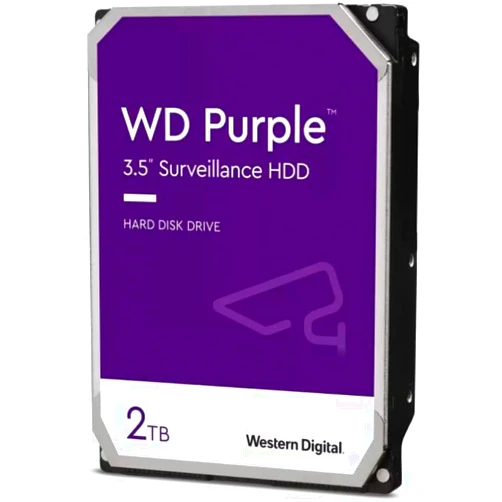 Western Digital Purple WD22PURZ 2 TB Hard Drive - 3.5 Internal - SATA [SATA/600] - Conventional Magnetic Recording [CMR] Method (Renewed)