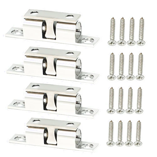 Alise Double Ball Tension Roller Catch Latch for Cabinet,Closet & Furniture Doors,47mm Solid Brass Adjustable Door Catches Hardware,CA150S-4P,Pack of 4
