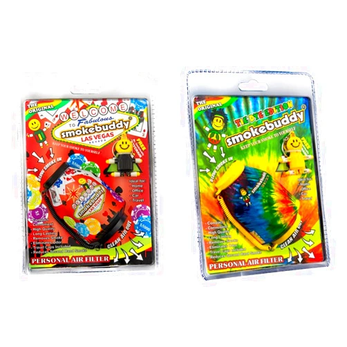 Smokebuddy Smoke Buddy Personal Air Filters Bundle (2 units) | Smokebuddy Original Vegas Black/Red + Smoke Buddy Tie Die Yellow/Orange