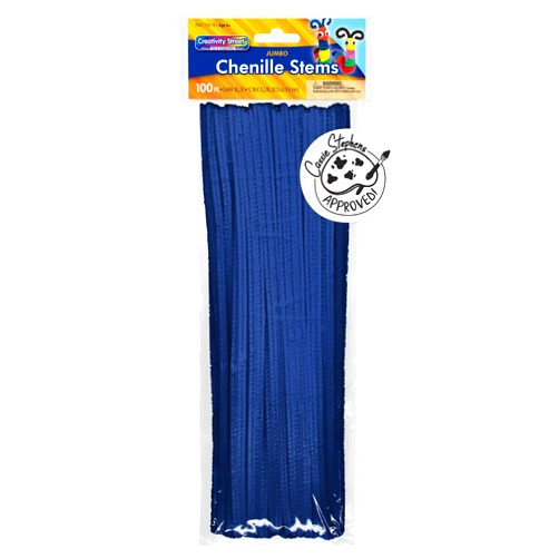 Creativity Street Chenille Stems/Pipe Cleaners 12 Inch x 6mm 100-Piece, Blue