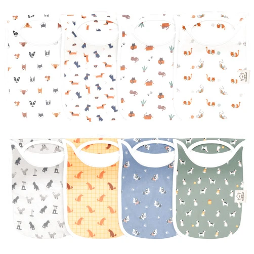 KeaBabies 8-Pack Baby Bibs for Boys, Girls - Pullover Bibs for Baby Girl, Baby Boy, Baby Girl Bib, Baby Boy Bibs, Baby Bandana Bibs,Baby Bibs For Drooling And Teething,Infant Bibs,Newborn (Pets & Paws)