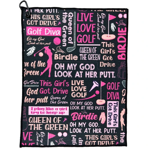 Wolf Golf Towels Funny Golf Towel for Women | Golf Gifts and Golf Accessories for Women
