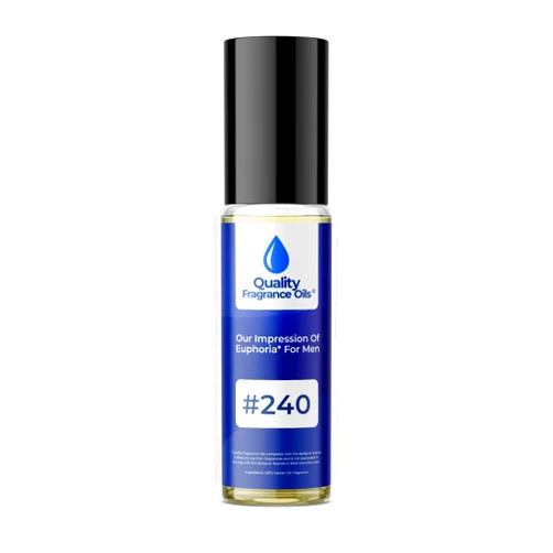 Quality Fragrance Oils' Euphoria for Men Impression #240 | Long-Lasting Perfume Oil, Alcohol-Free, Strong Scent, 10ml Roll-On | Affordable Alternative to Designer Fragrances