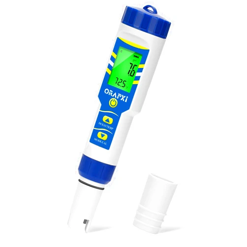ORAPXI Pool Salt Tester Salinity Meter 6 in 1- Salt Ph ORP TDS EC Temp Meter pH Meter for Pool Salt pH ORP Tester pH and EC Tester for Hydroponics, Saltwater Pool, Hot Tubs, Aquarium