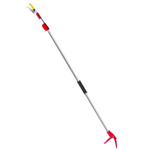 BAHNXKO Long Handle Fruit Picker, Cut and Hold Pruning Trimmer with Band Saw Blade, Telescoping Fruit Picker Harvester, for Getting Apple Oranges Citrus,1.2m