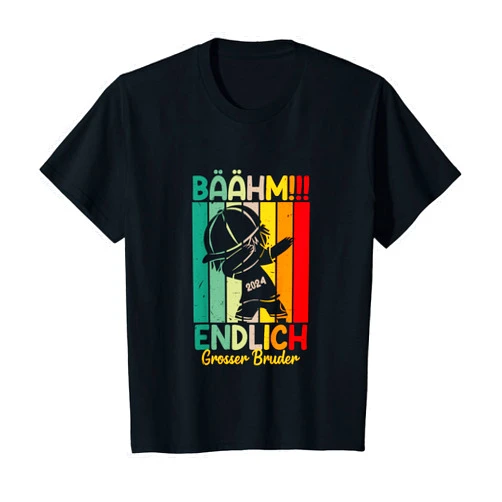 Ich Werde Großer Bruder Geschenk Kollektion Kids Bäähm Endlich Großer Bruder 2024 Dabbing Boy Gift T-Shirt