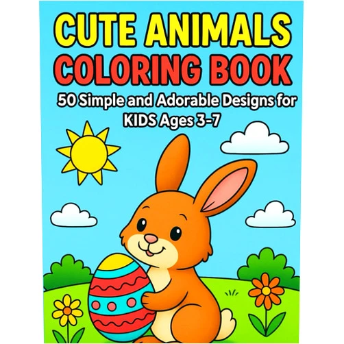 Ruben Santos CUTE ANIMALS COLORING BOOK