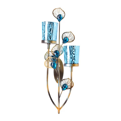 Zingz & Thingz Exotic Peacock Plume Wall Sconce