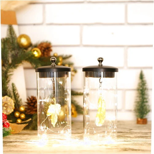JHY DESIGN Set of 2 Leaf Pendant Decorative Lamp Battery Powered Lights 7