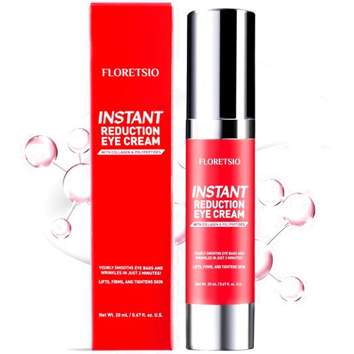 Floretsio Instant Eye & Face Lift Cream: Rapid Under Eye Bags,Wrinkles, Dark Circles, Puffiness Remover for Women and Men in 60 Seconds - Temporary Firming & Tightening Treatment - Wrinkle Filler 0.67oz