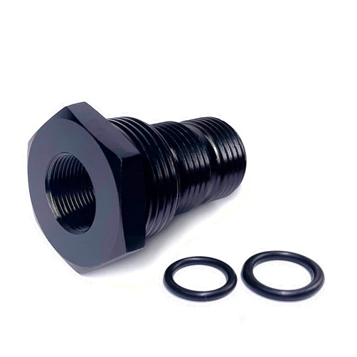 AFATEBOX Aluminum Flare Reducing Hose Union Adapter Female to Male NPT Thread Reducer Fuel Line Fitting Straight Black