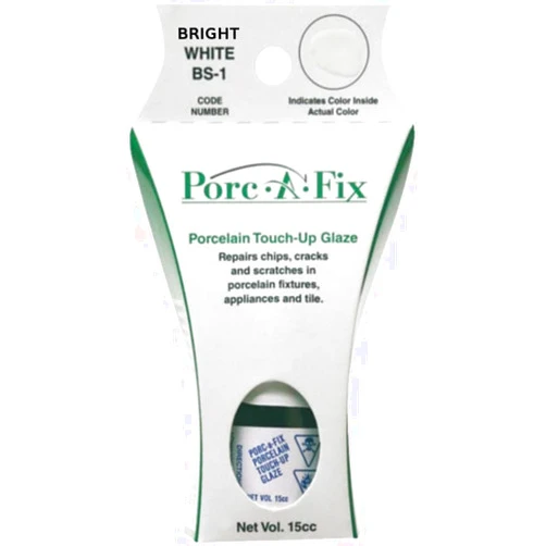 Fixture Fix BS1 Glaze BSC WHT by PORC-A-FIX MfrPartNo BS-1, 2 Pack of White