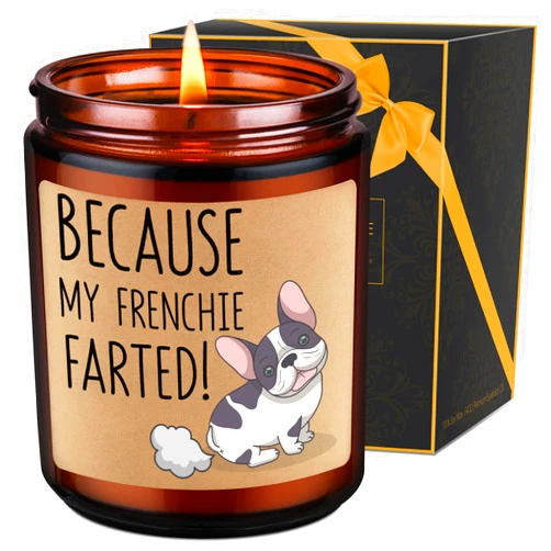 LEADO Candles, Frenchie Gifts for Women, Men - Funny Bulldog Gifts for Frenchie Owners, Frenchie Dad, Frenchie Mom Gifts - Mothers Day, Birthday Gifts for Frenchie Lovers, Bulldog Lover Gifts