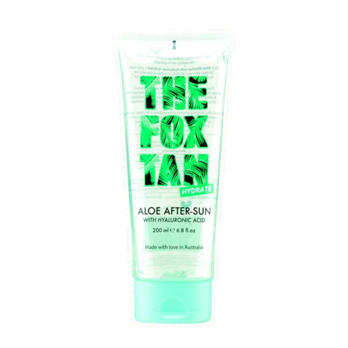 THE FOX TAN Aloe After-Sun Gel, Cooling, Soothing & Hydrating for Sunburnt & Dry Skin, Promotes Long-Lasting Tans, Vegan & Cruelty-Free, 200mL