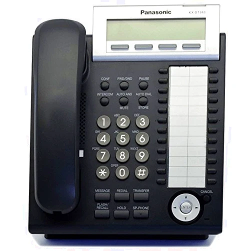 Panasonic KX-DT343-B Black Digital Display Phone (Renewed) (Renewed)