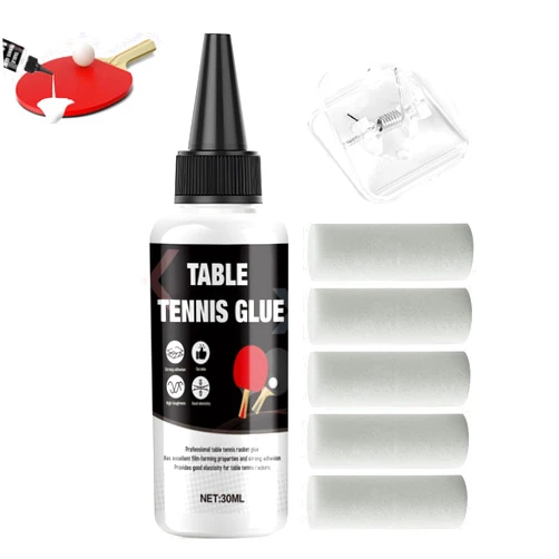 YOTEBLE Table Tennis Glue, Fast Film Formation, Improved Resilience, Comes with Clamp and 5 Applicator Sponges, Easy Table Tennis Rubber Replacement