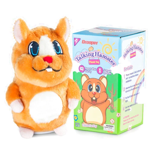 Qrooper Kids Toys Talking Hamster Repeats What You Say Toddler Toys for Kids, Autism Sensory Toys for Kids 2 3 4 5 6 7, Plush Stuffed Animals Toys, for 2 Year Old Girl & Boy